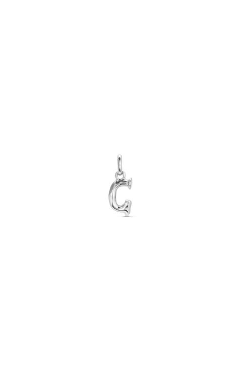 Sterling Silver-Plated Letter G Charm