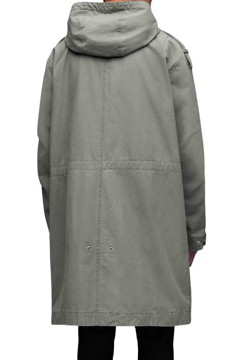 Comiso Hooded Cotton Coat, Alternate, color, OLIVE GREEN