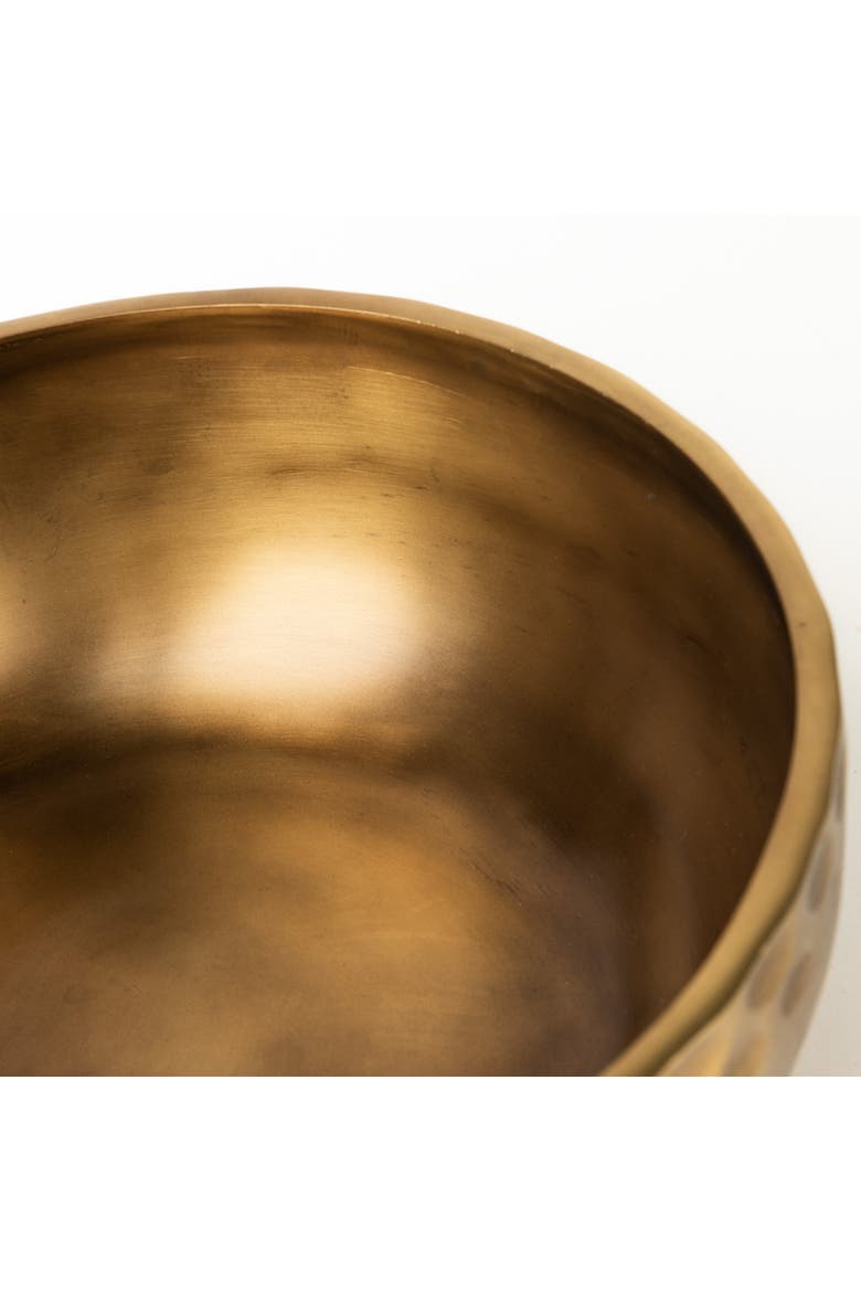 Karmel Hammered Aluminum Bowl, Alternate, color, Metallic Gold
