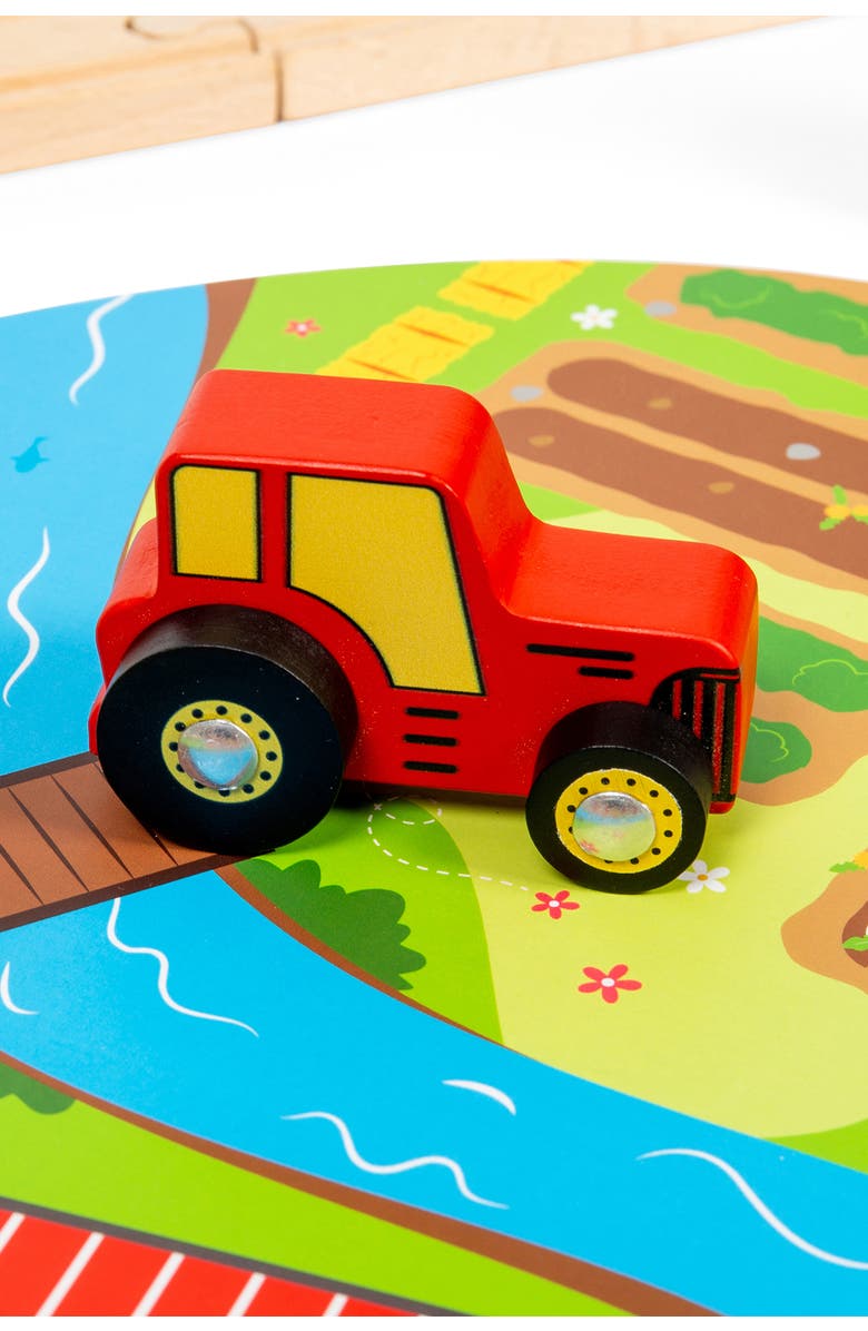 Bigjigs Rail Road & Rail Train Set, Alternate, color, Brown