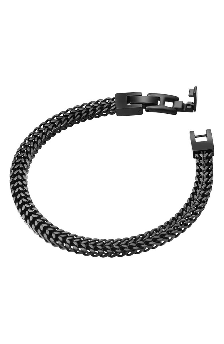VAN HEUSEN Men's Franco Chain Bracelet, Alternate, color, Black