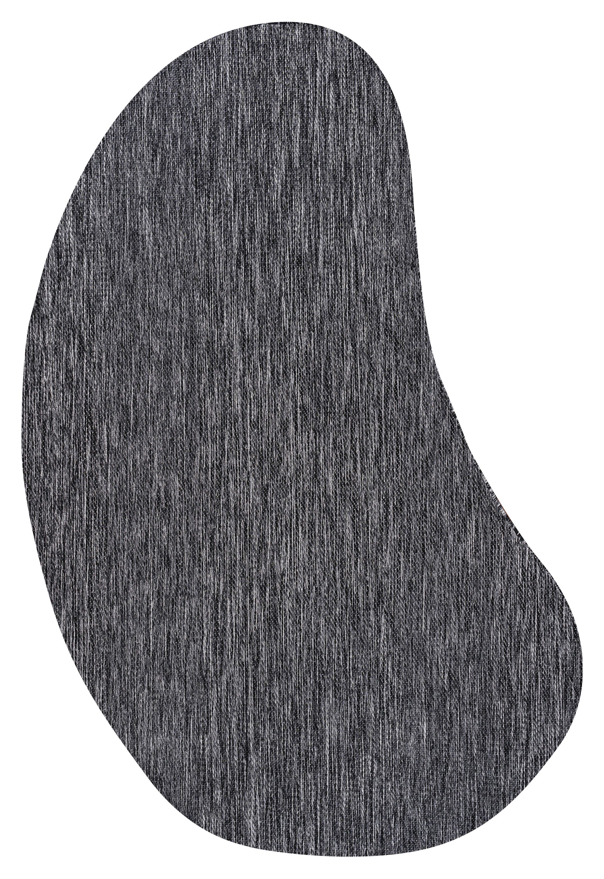 JONATHAN Y Evan Modern Rustic Organic Curve Indoor/Outdoor Shaped Area Rug in Dark Gray 