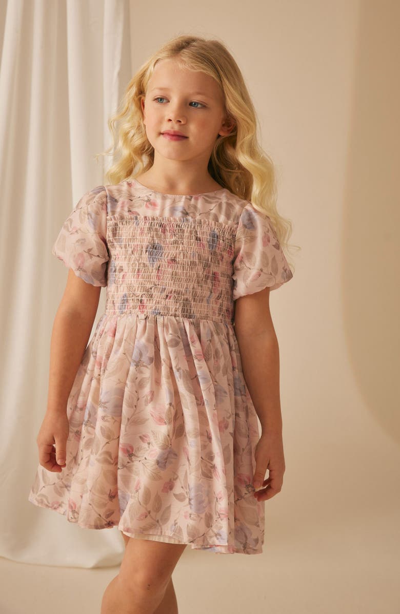 Laura Ashley Kids' Prom Peony Organza Party Dress, Alternate, color, Cream