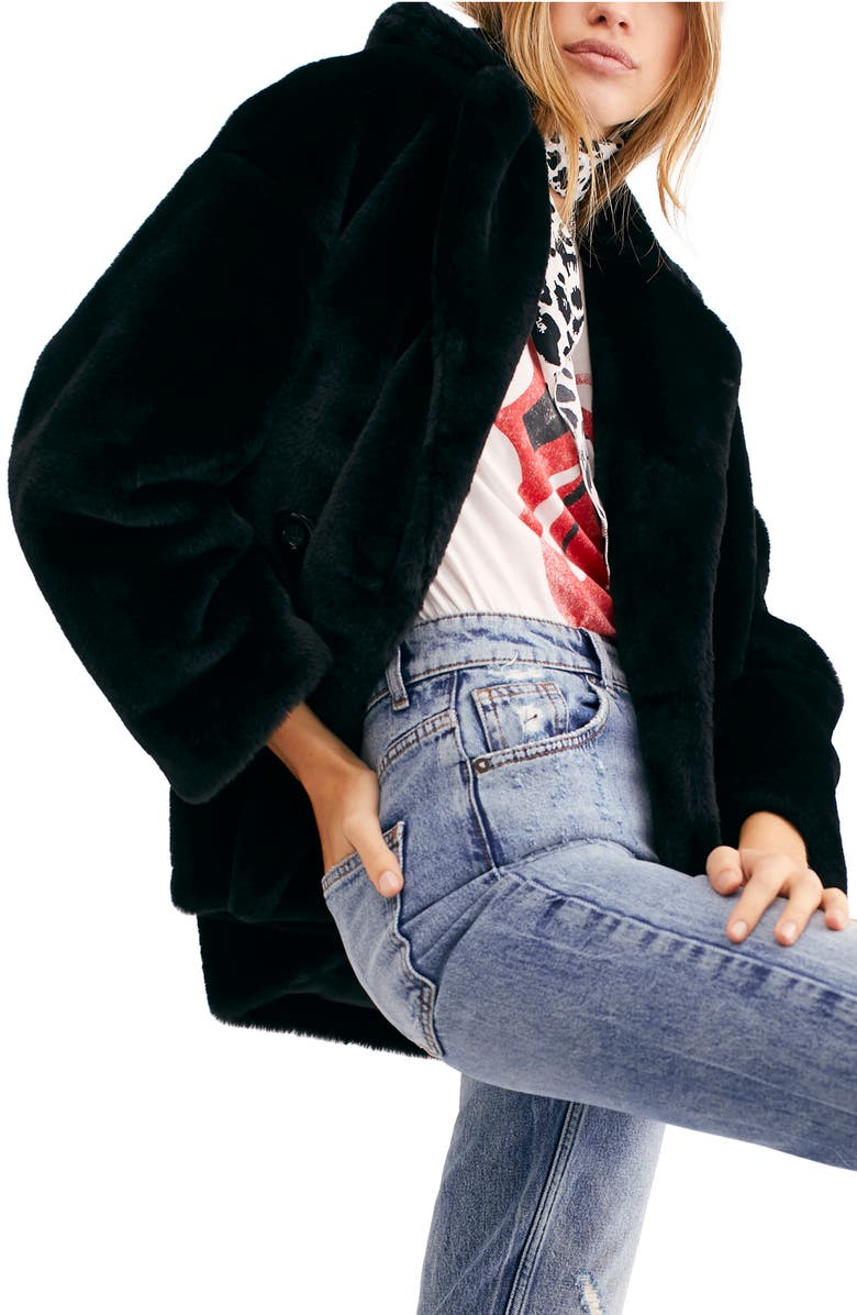 Free People Kate Faux Fur Coat, Main, color,