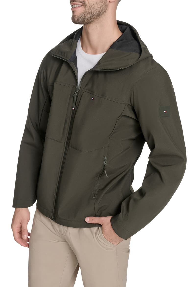 Flex Rain Hoodie, Alternate, color, OLIVE