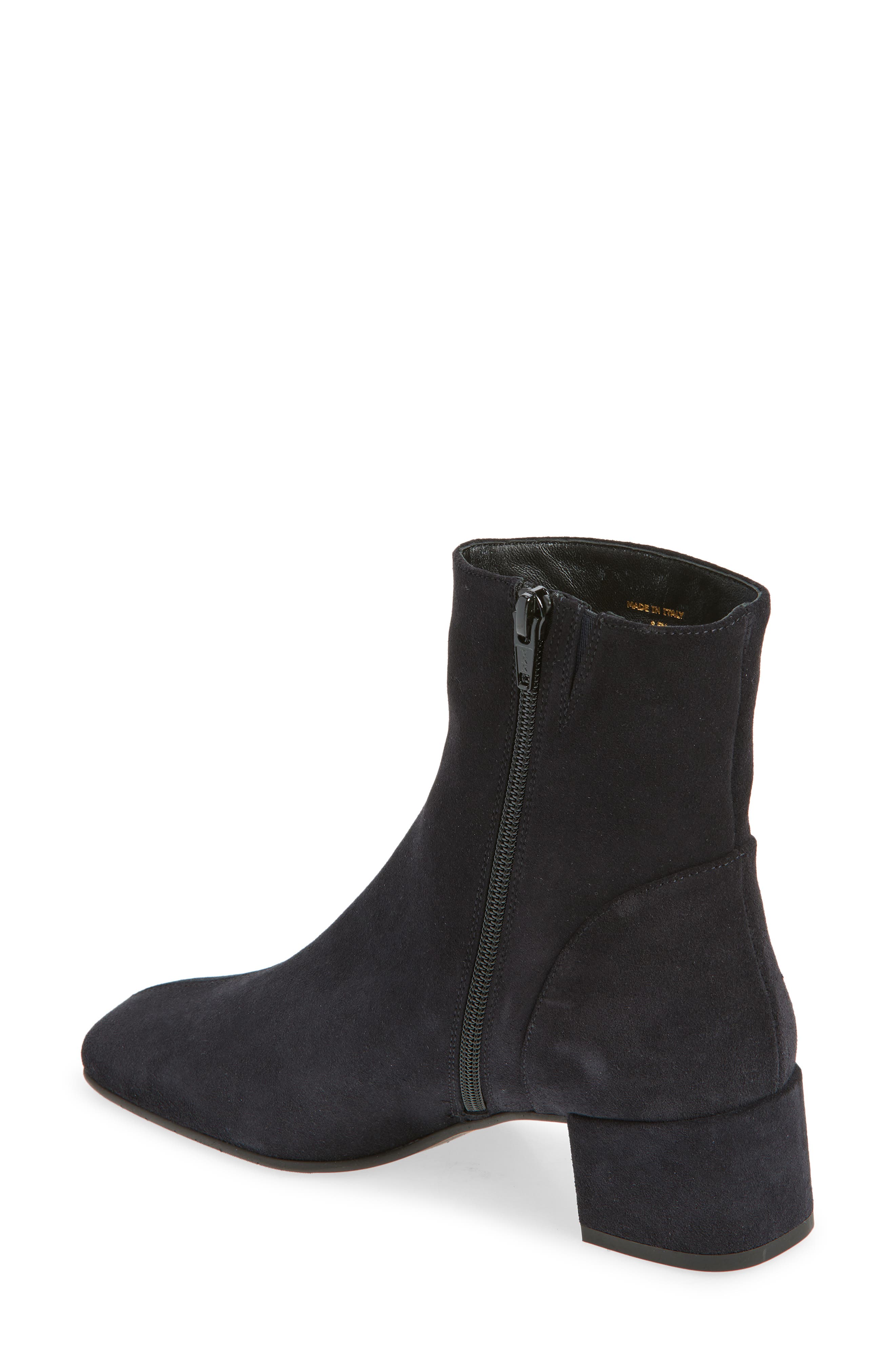 Aquatalia Loretta Weatherproof Suede Bootie, Alternate, color, Navy Suede