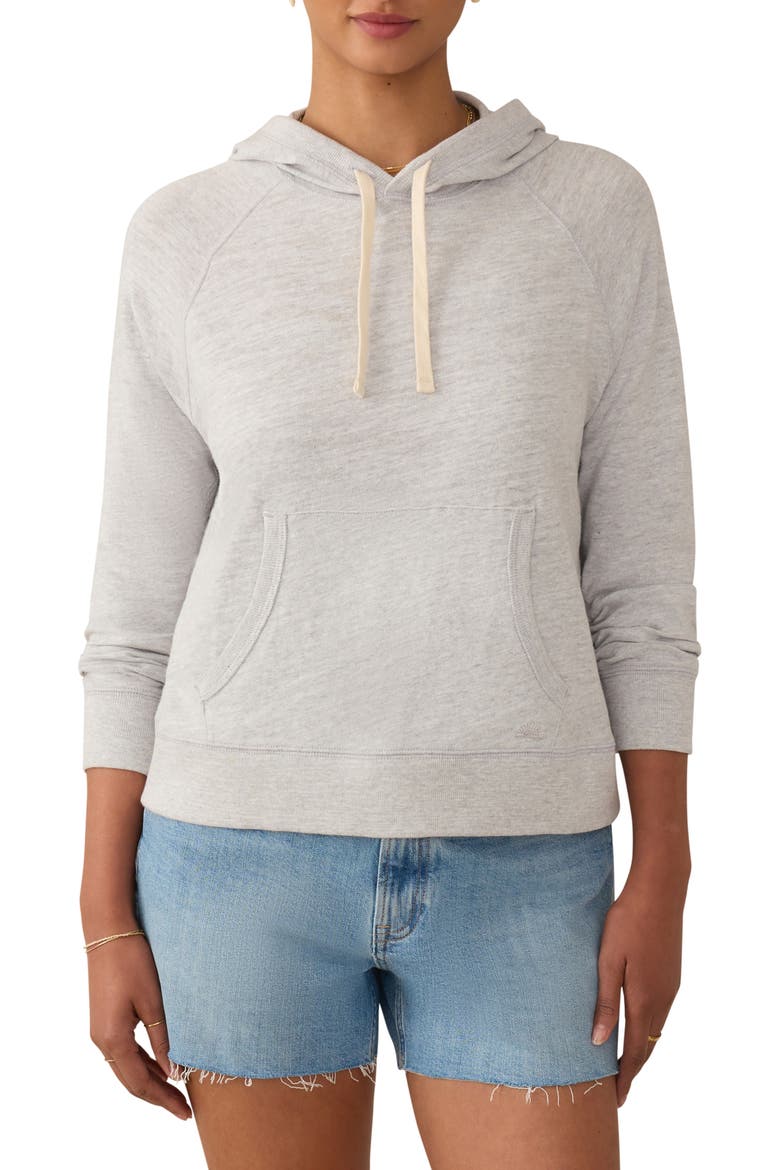 Sunwashed Slub Organic Cotton Hoodie, Main, color, LIGHT GREY HEATHER