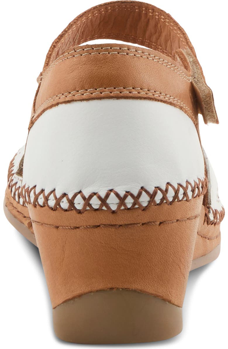 Spring Step Ezlyn Ankle Strap Wedge Pump, Alternate, color, White Multi