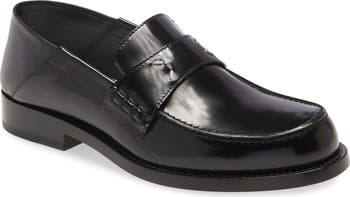 Maison Margiela Camden ローファー モカシン Maison Margiela Black Grained Stitch Camden Loafers Maison