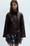 H&M Double-Breasted Coated Jacket