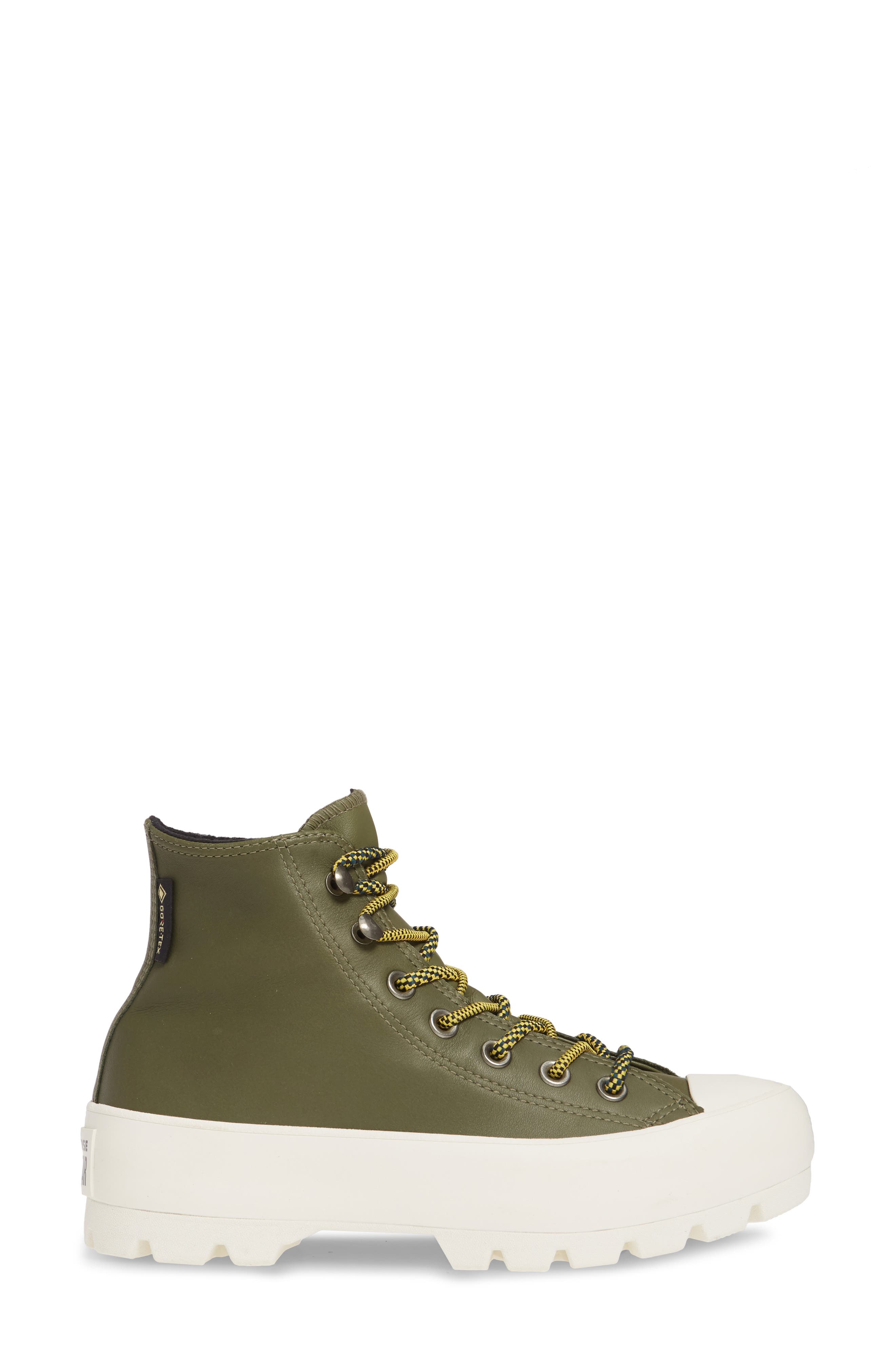 Chuck Taylor® All Star® High Top Gore-Tex® Waterproof Sneaker Boot, Alternate, color, FIELD SURPLUS/ VIVID SULFUR