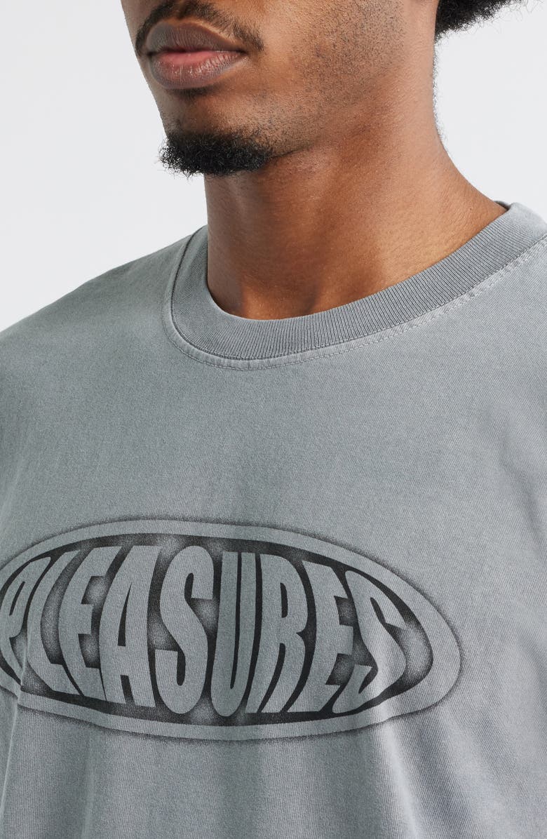 PLEASURES Sandblast Logo Graphic T-Shirt, Alternate, color,