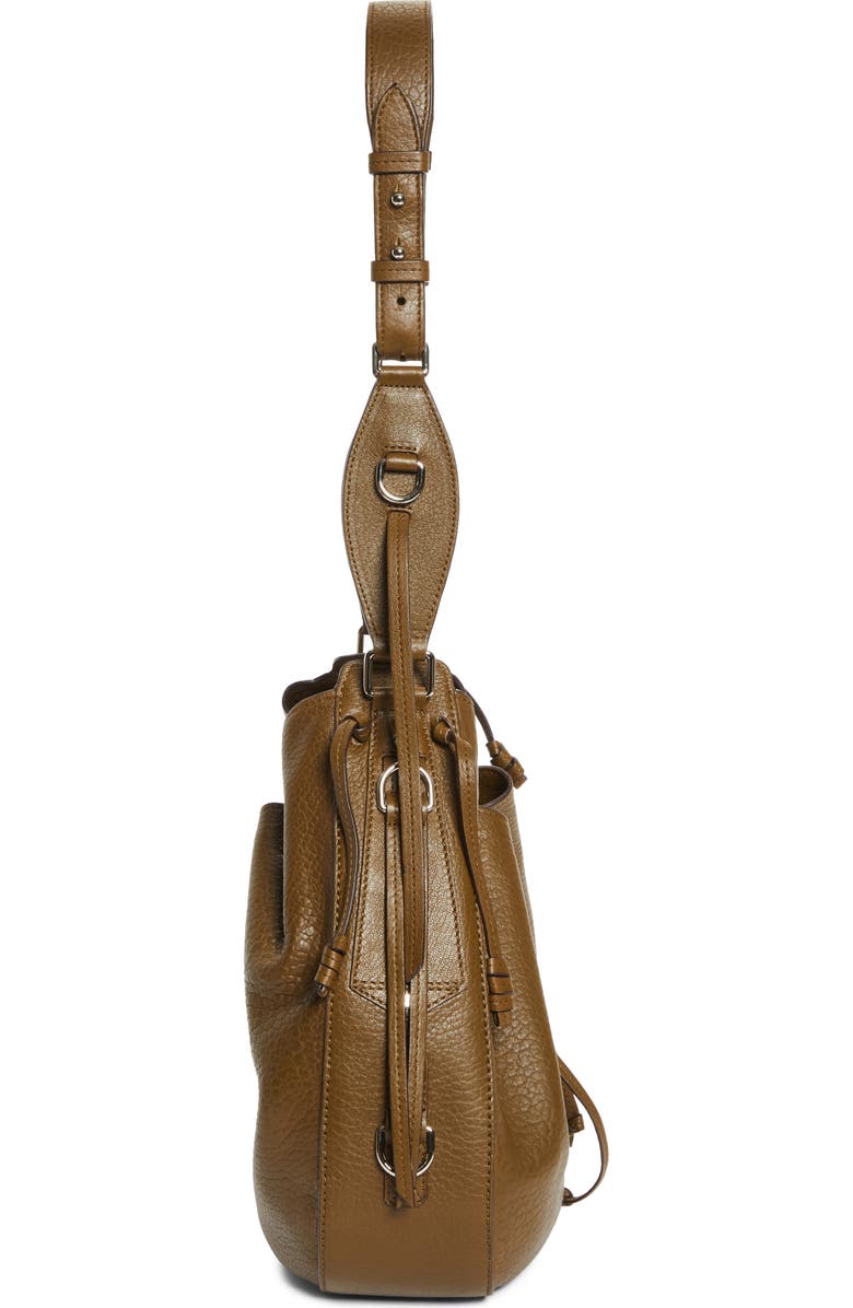 Isabel Marant Bolton Bubble Pebbled Lambskin Leather Hobo Bag, Alternate, color, Khaki