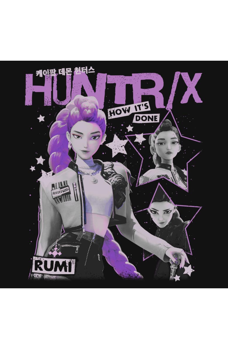 KPop Demon Hunters Girl's KPop Demon Hunters Pop Star Huntrix Rumi  Graphic T-Shirt, Alternate, color, Black