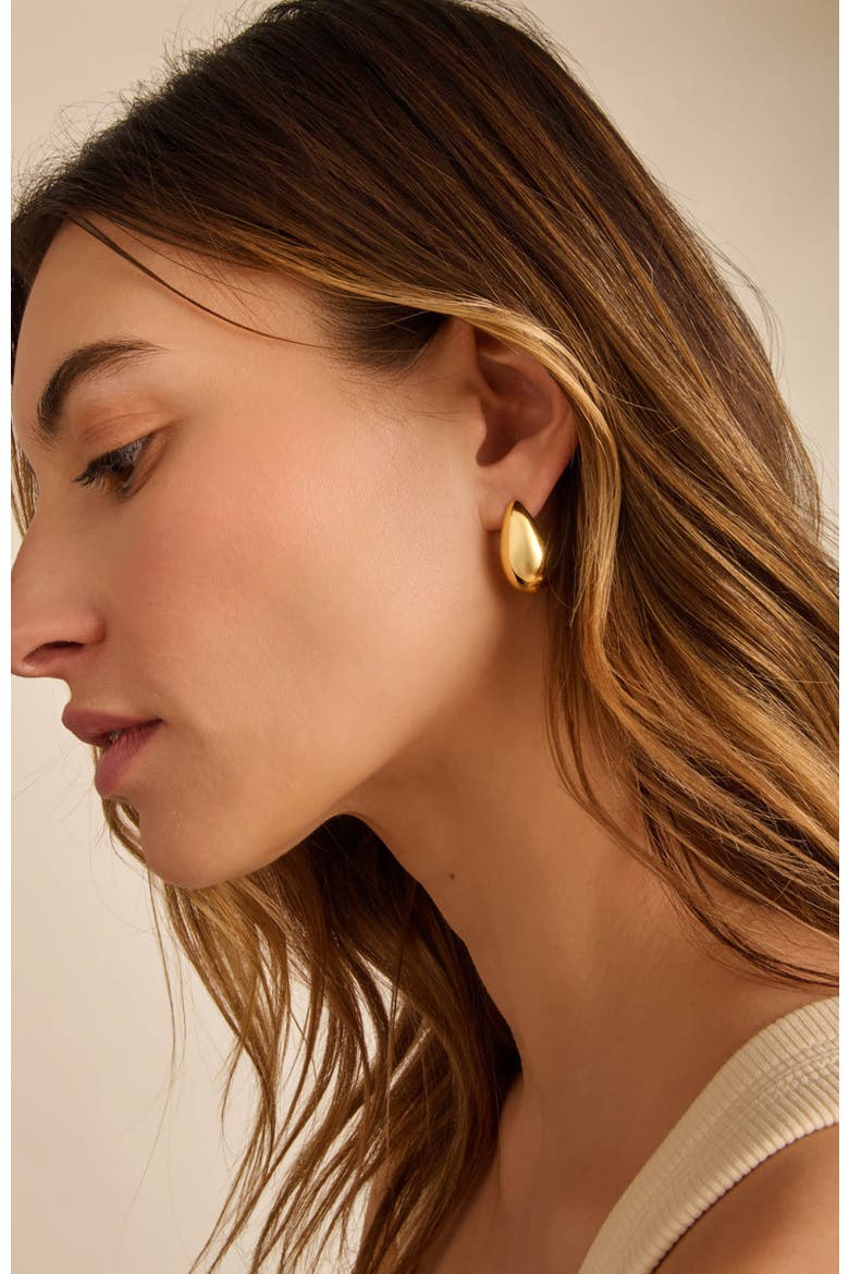 Aura Earrings, Alternate, color, Gold