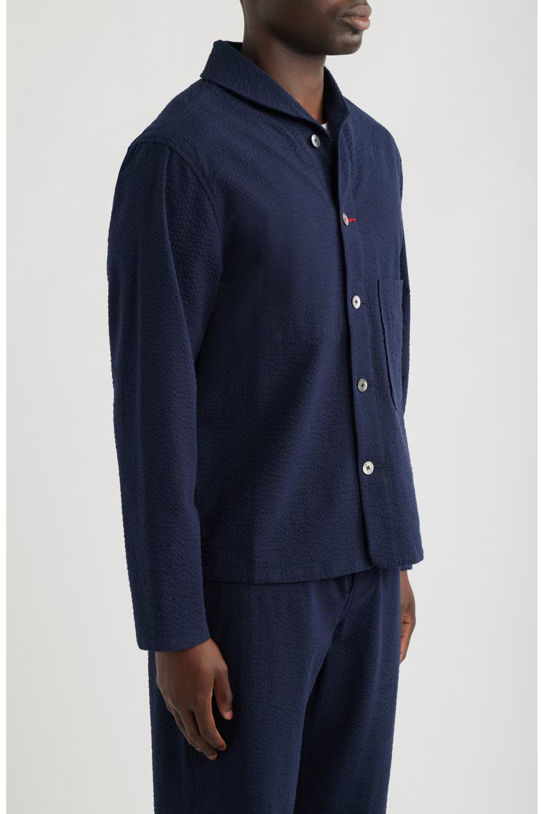 Mr. Lynch's Shepherds Seersucker Shirt, Alternate, color, DARK NAVY