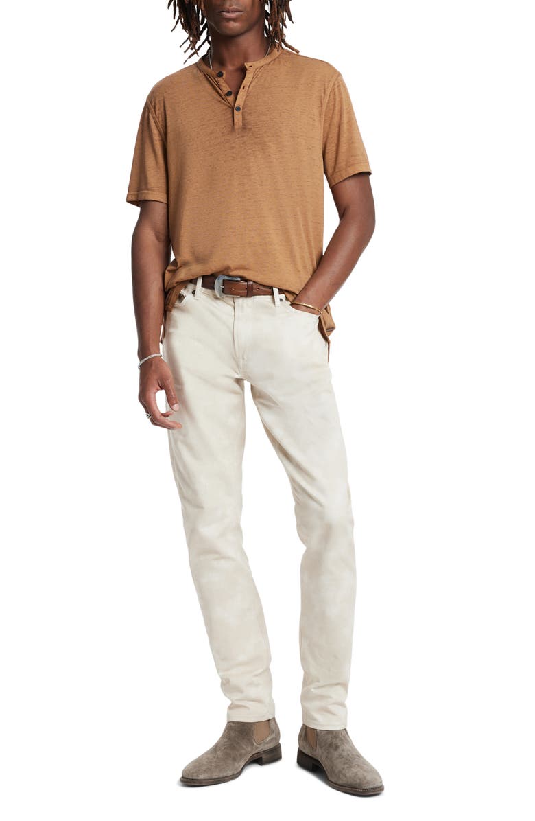John Varvatos Duke Short Sleeve Slub Henley, Alternate, color,