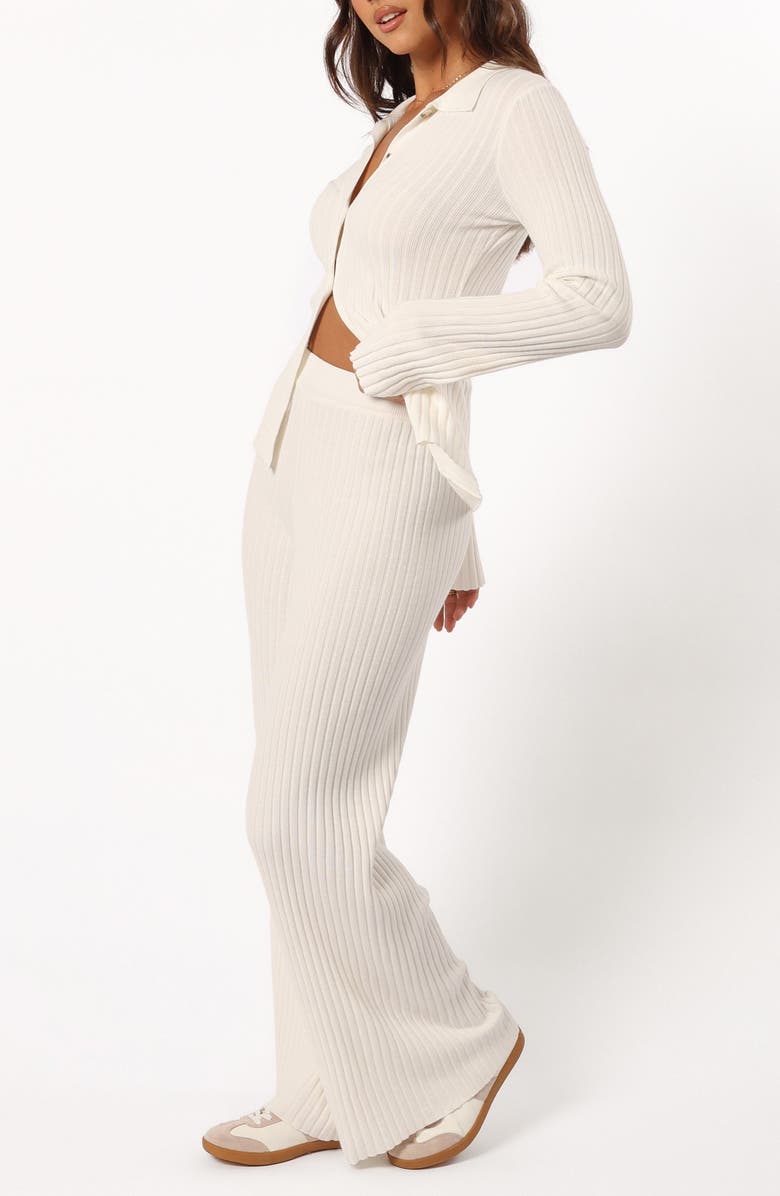 Petal & Pup Aylia Rib Knit Top & Flare Leg Pants Set, Alternate, color, 