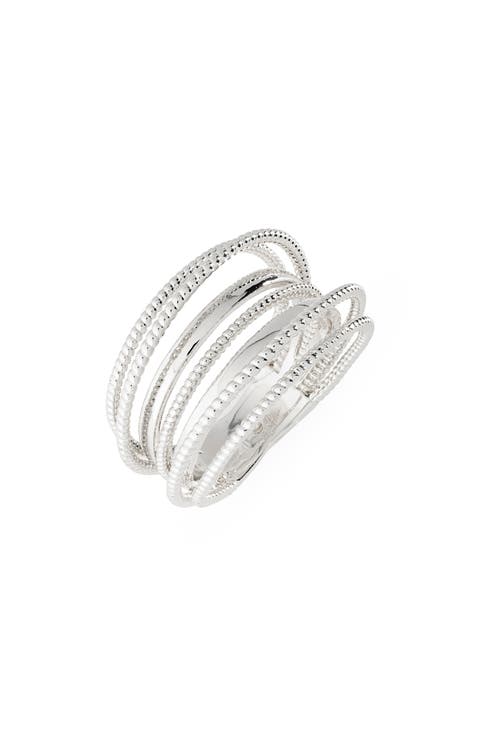 Demi-Fine Multi Band Cuff Ring