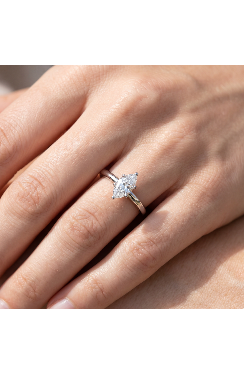 Bliss Diamond Certified 1Ct Marquise Diamond Engagement Ring 14k Gold Lab Grown, Alternate, color, 14K White Gold