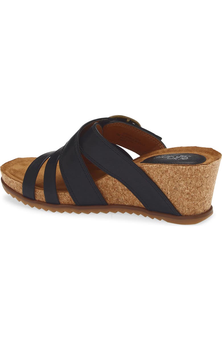 EUROSOFT Buckle Wedge Sandal, Alternate, color, Black