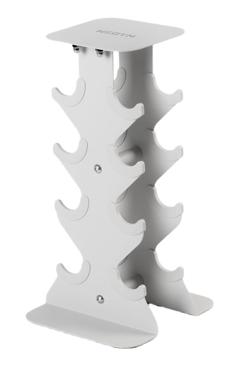 WeGym SafeGrip Dumbbells Lower Set with Light Rack - 2, 3, 5, 8lbs, Alternate, color, Slate