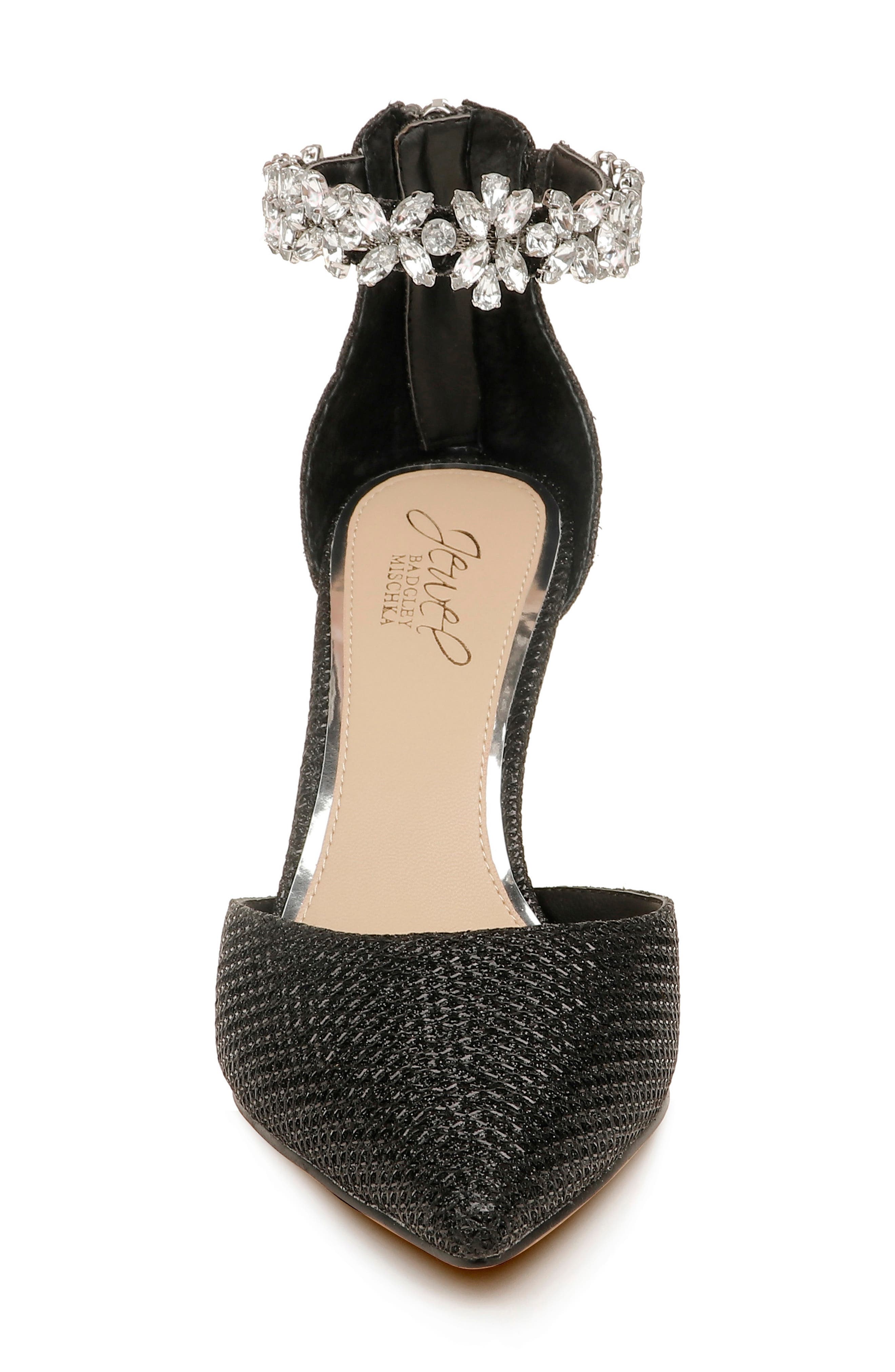 Jewel Badgley Mischka Raleigh Pointed Toe Ankle Strap Pump, Alternate, color, 