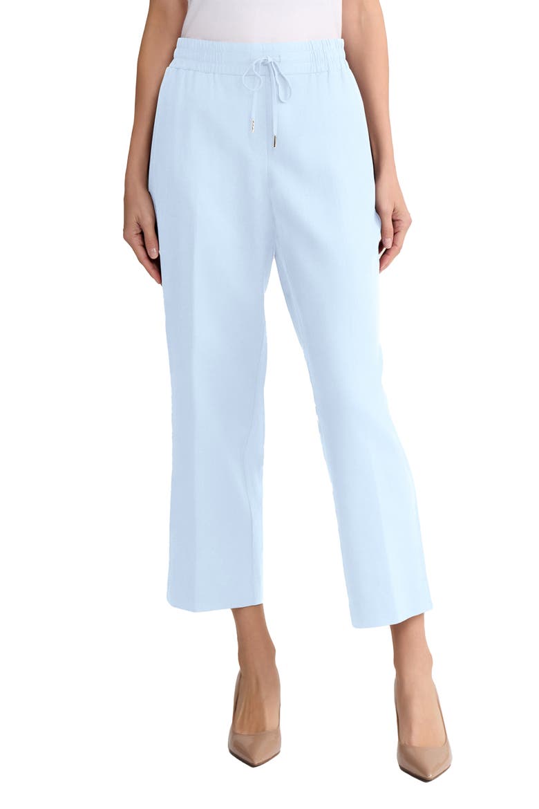 Drawstring Waist Linen Blend Pants, Main, color, BREEZE BLUE