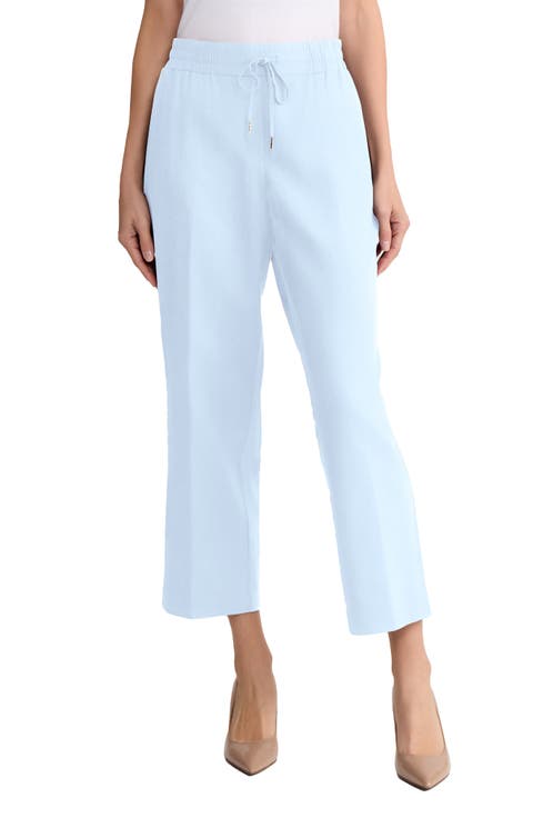 Drawstring Waist Linen Blend Pants (Regular & Petite)