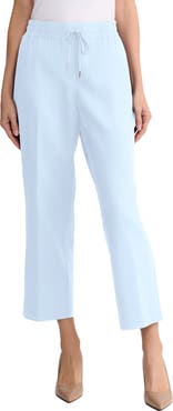 Jones New York Drawstring Waist Linen Blend Pants