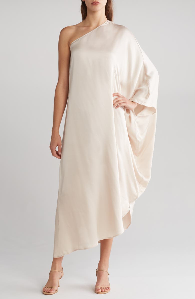 L'AGENCE Selena One-Shoulder Dress, Main, color, 