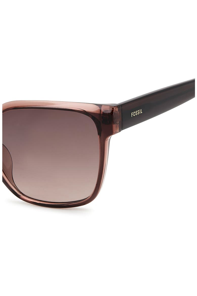 55mm Gradient Cat Eye Sunglasses, Alternate, color, CRYSTAL GREY/ BROWN SF