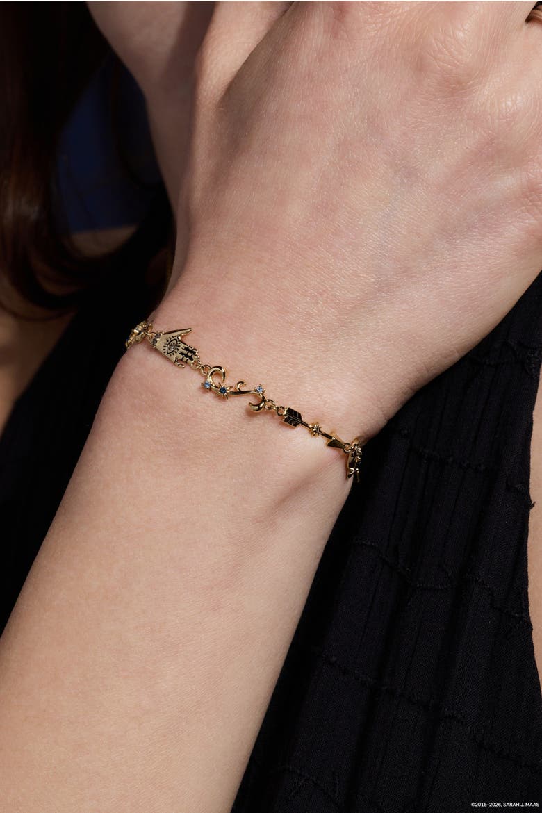 A Court of Thorns and Roses Feyre Archeron Linear Bracelet, Alternate, color, Gold