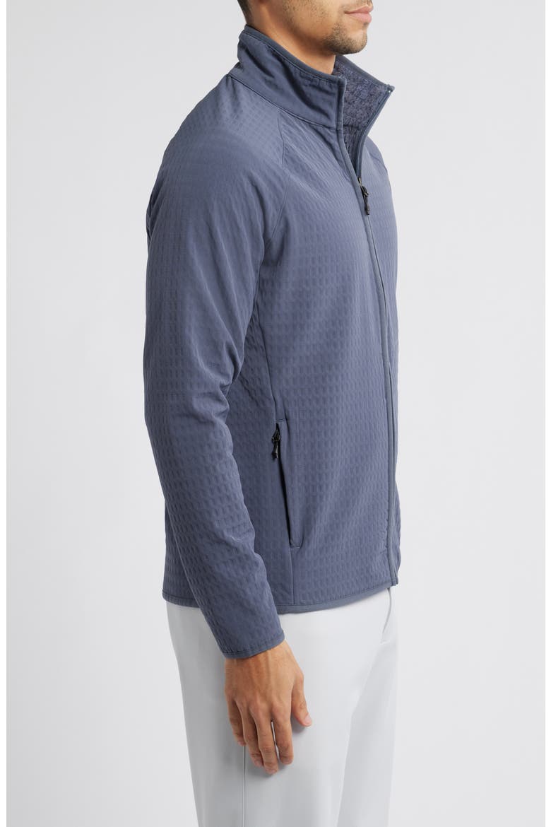 Bonded Grid Fleece Zip Jacket, Alternate, color, STORM CLOUD