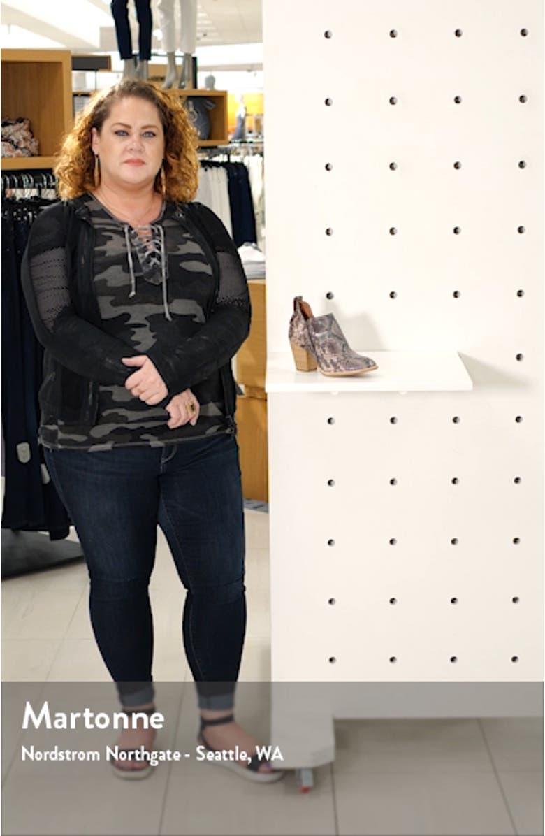 Rowlan Snakeskin Embossed Bootie, sales video thumbnail