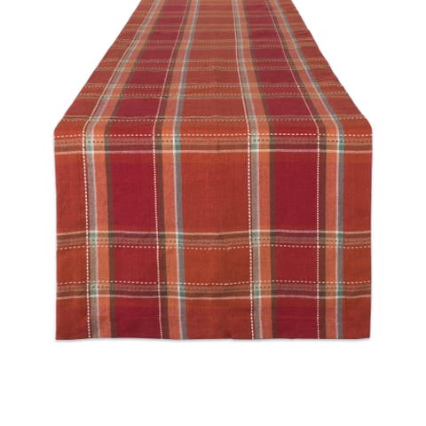Autumn Spice Plaid Table Runner