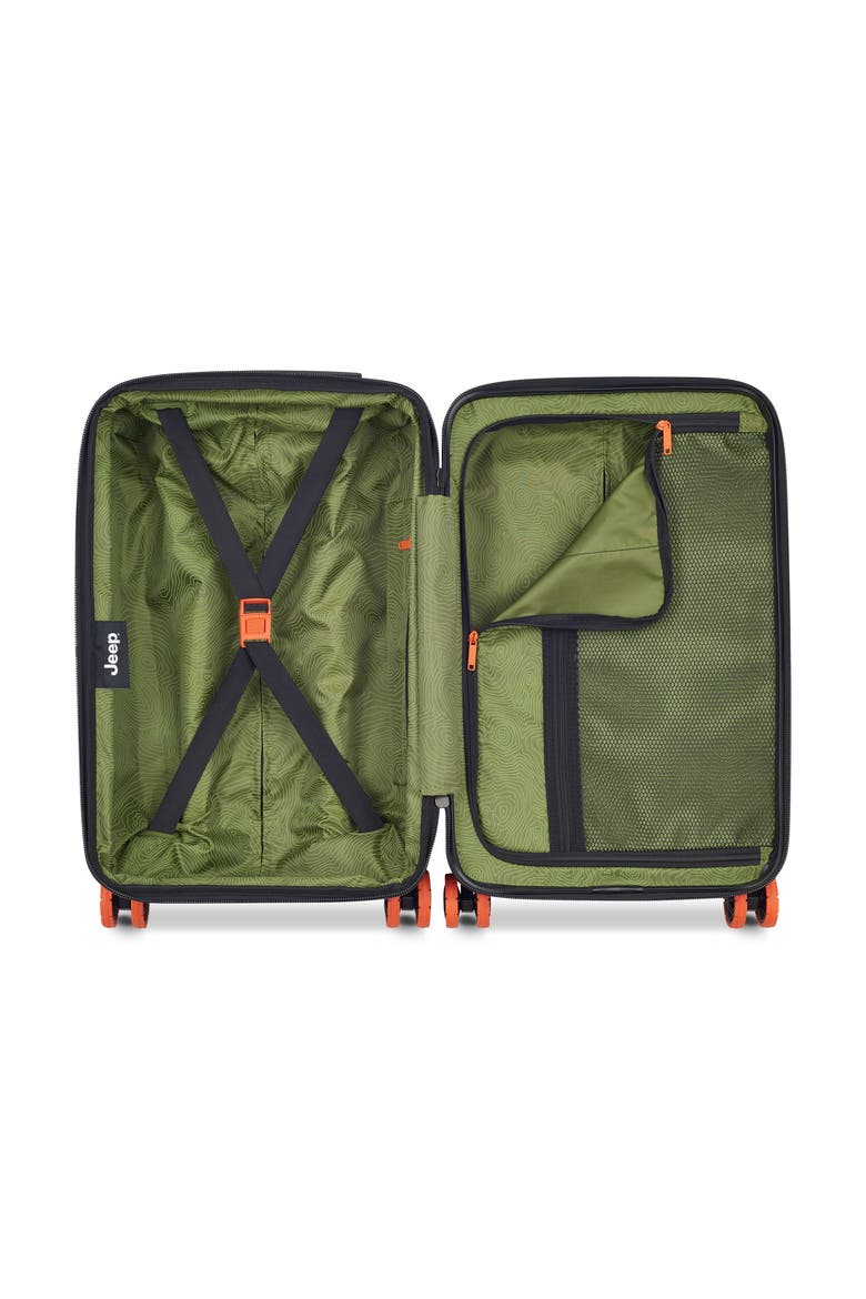 19" Carry On Hardside Expandable Spinner [JH002B] & Cylindrical Backpack [JS013C] 2 Piece Set, Alternate, color, Green