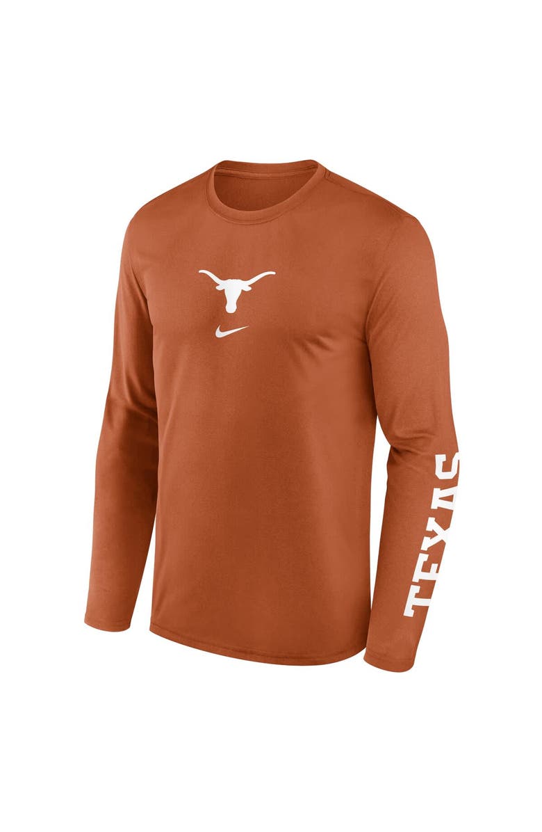 Nike Men's Nike  Texas Orange Texas Longhorns Primetime Center Lockup Two-Hit Legend Long Sleeve T-Shirt, Alternate, color, 