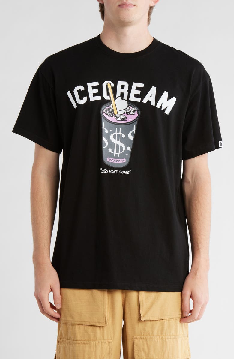 ICECREAM Shake Graphic T-Shirt, Main, color, Black