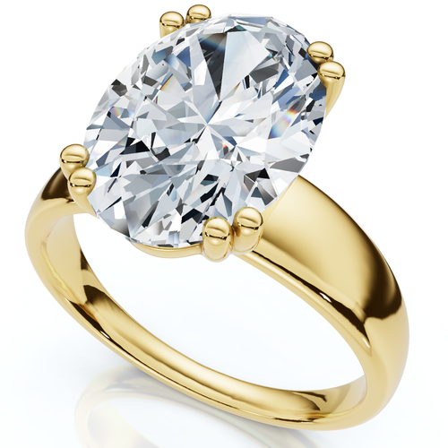 Bliss Diamond Certified 4ct Oval Diamond Solitaire Engagement Ring 14k Gold Or Plat Lab Grown