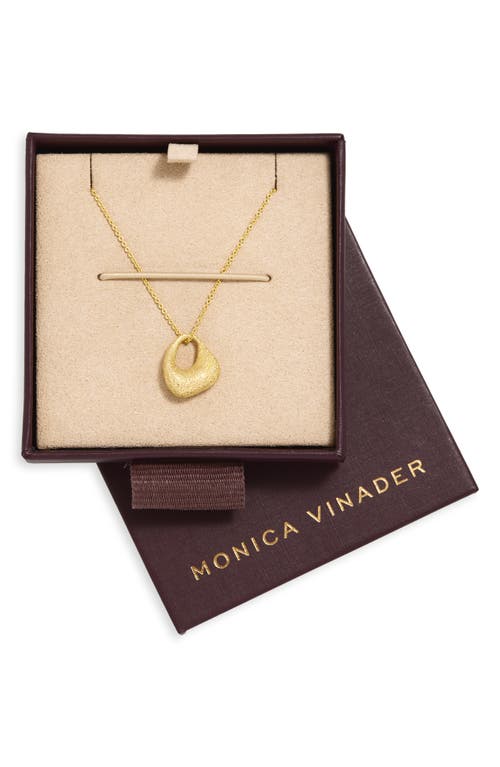 Monica Vinader Antica Texture Pendant Necklace In Brown