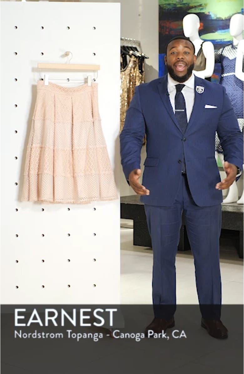 Banded Lace Midi Skirt, sales video thumbnail