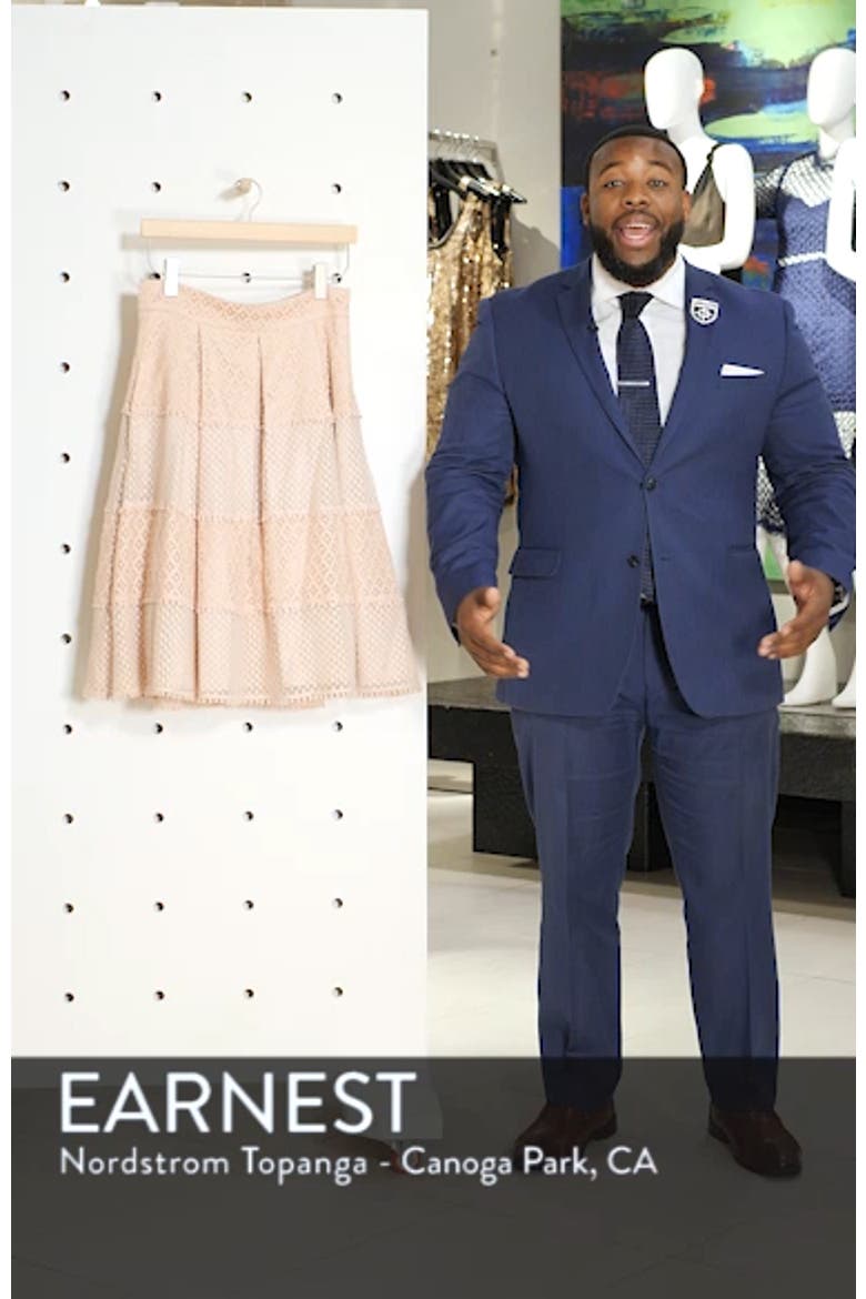 Banded Lace Midi Skirt video