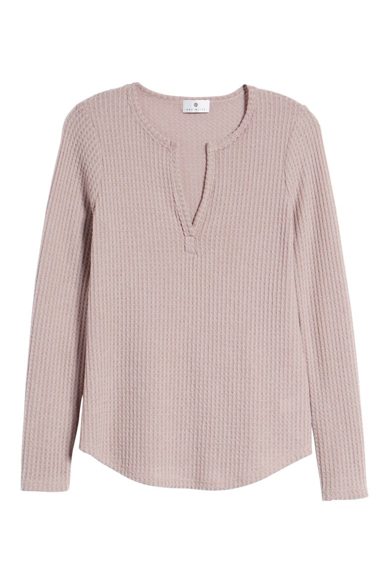 Thermal Henley Top, Alternate, color, SOFT ROCK
