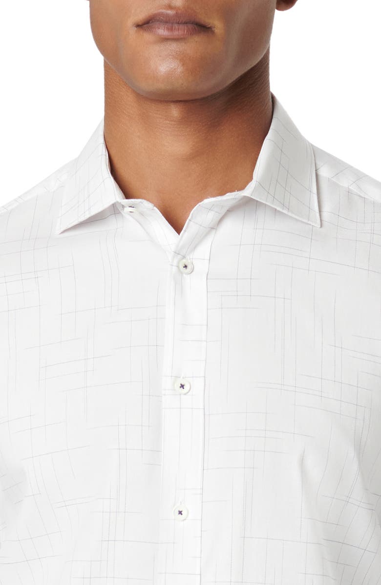 Bugatchi Axel Geo Print Stretch Button-Up Shirt, Alternate, color,