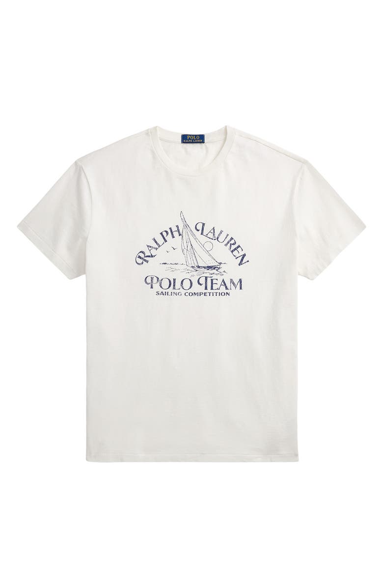Polo Ralph Lauren Classic Fit Polo Team Cotton Graphic T-Shirt, Alternate, color, Deckwash White