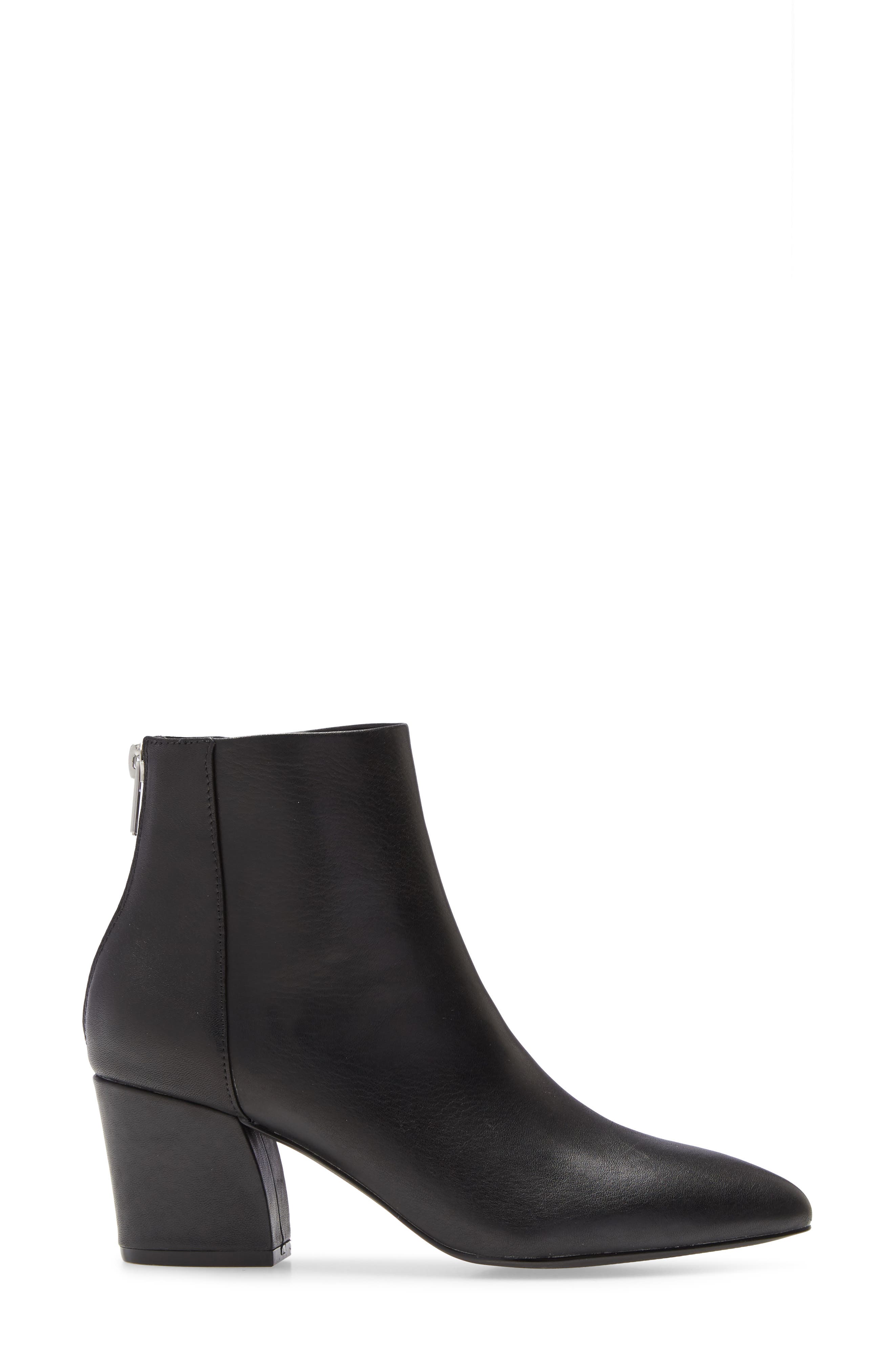 Mistin Pointed Toe Bootie, Alternate, color, BLACK LEATHER