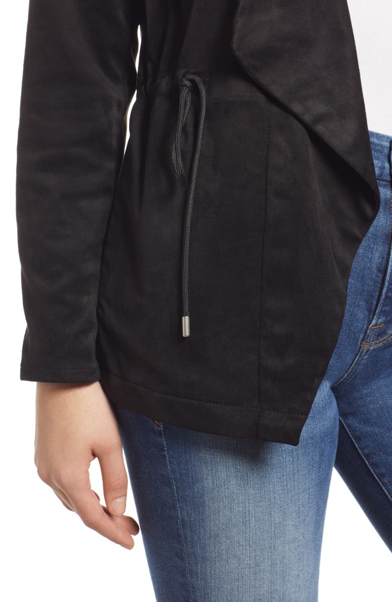 BLANKNYC Faux Suede Drapey Jacket, Alternate, color,