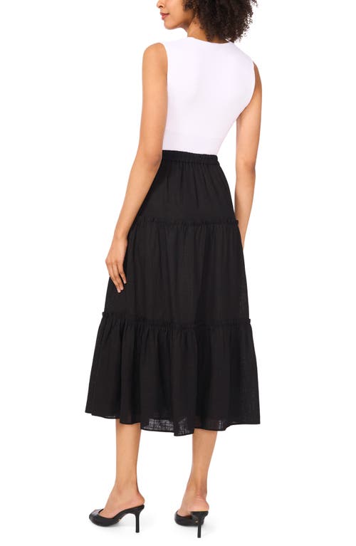 1.state Tiered Maxi Skirt In Rich Black