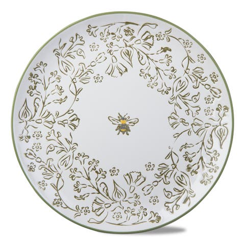 Honeysuckle Green Multi Ceramic Appetizer Plates Set